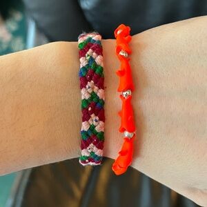 Trrtlz neon orange whales bracelet